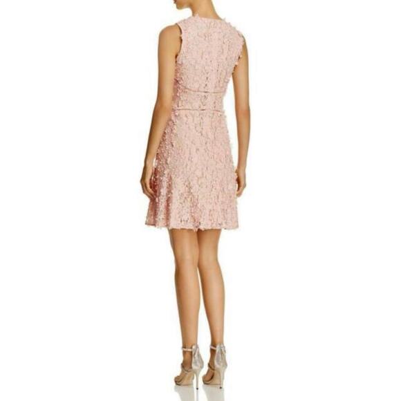Sportmax Defile Pink 3 D Floral Appliqué Fit and Flare Formal Dress L -XL - Picture 2 of 12